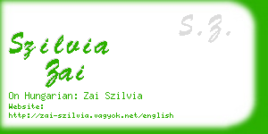 szilvia zai business card